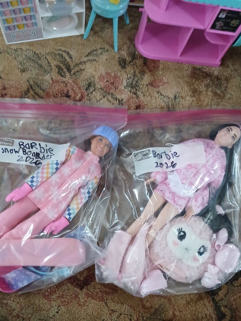 Barbie Pink Winter Fashion Dolls with Accessories